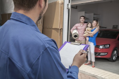 Removal van ready for same day removals in Charlton on a residential street