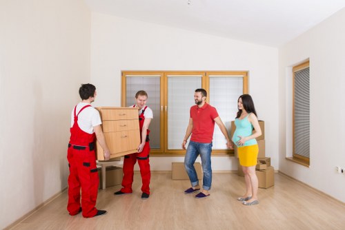 Checklist and labelled boxes for student removals in Charlton