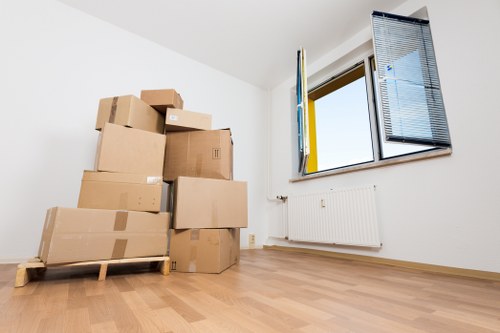 Unloading student boxes and furniture at a Charlton property