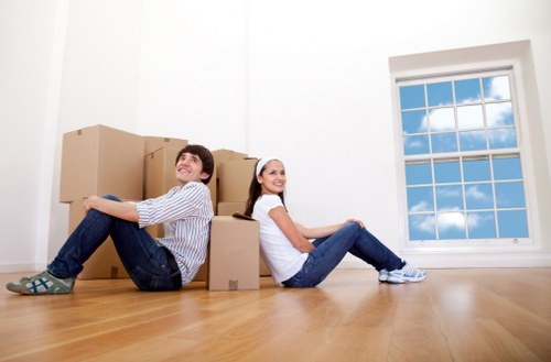 Professional moving service handling office furniture in Charlton