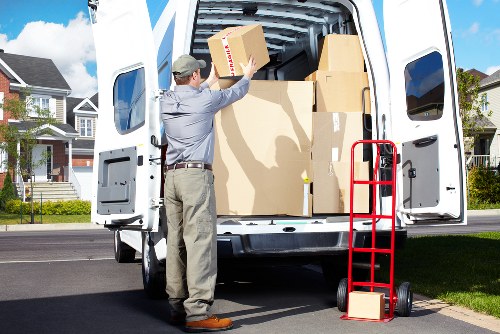 Recyclable household items sorted for transfer station processing in South East London